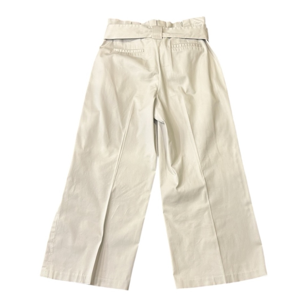 Halogen Paperbag Belted Wide Leg Cropped Pants Beige Women’s Size 8 - Picture 9 of 14